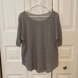 Slouchy striped linen t-shirt LOFT